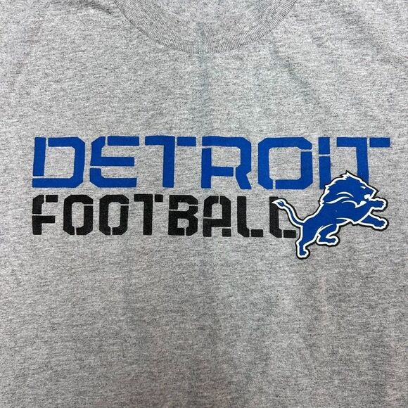 Vintage 00s Detroit Lions Reebok Spellout Logo T-Shirt Size XL - Picture 2 of 5
